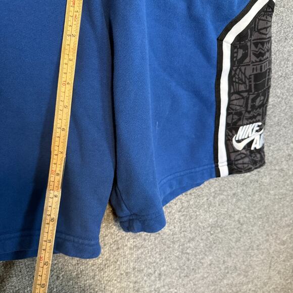 Nike Air Shorts Mens Large Blue Fleece Stretch Swoosh‎ Sweat Shorts Casual - Picture 7 of 10